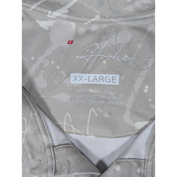 Hoolie Polo Shirt Mens XXL Drip Drop Print Golf Performance Stretch AOP - Picture 3 of 7